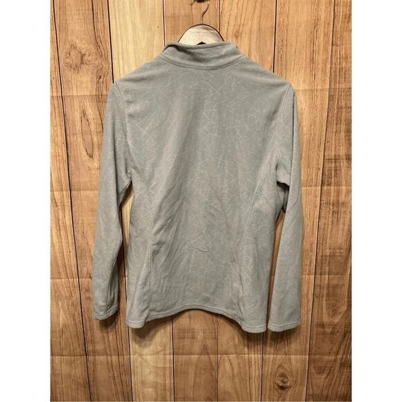 Eddie Bauer Large grey womens quarter zip fleece sweatshirt top - Picture 2 of 6